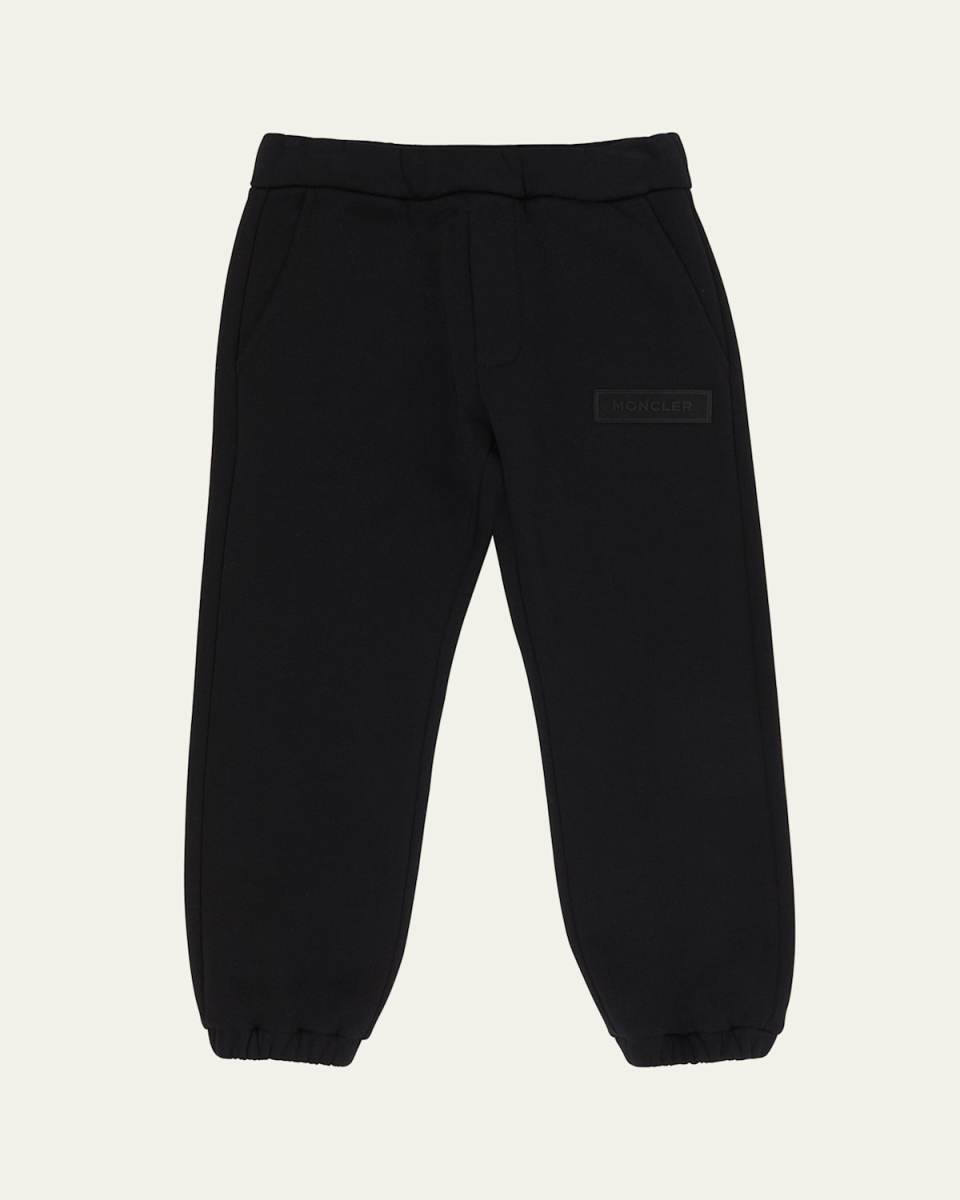 Boy's Logo Plate Sweatpants, Size 8-10